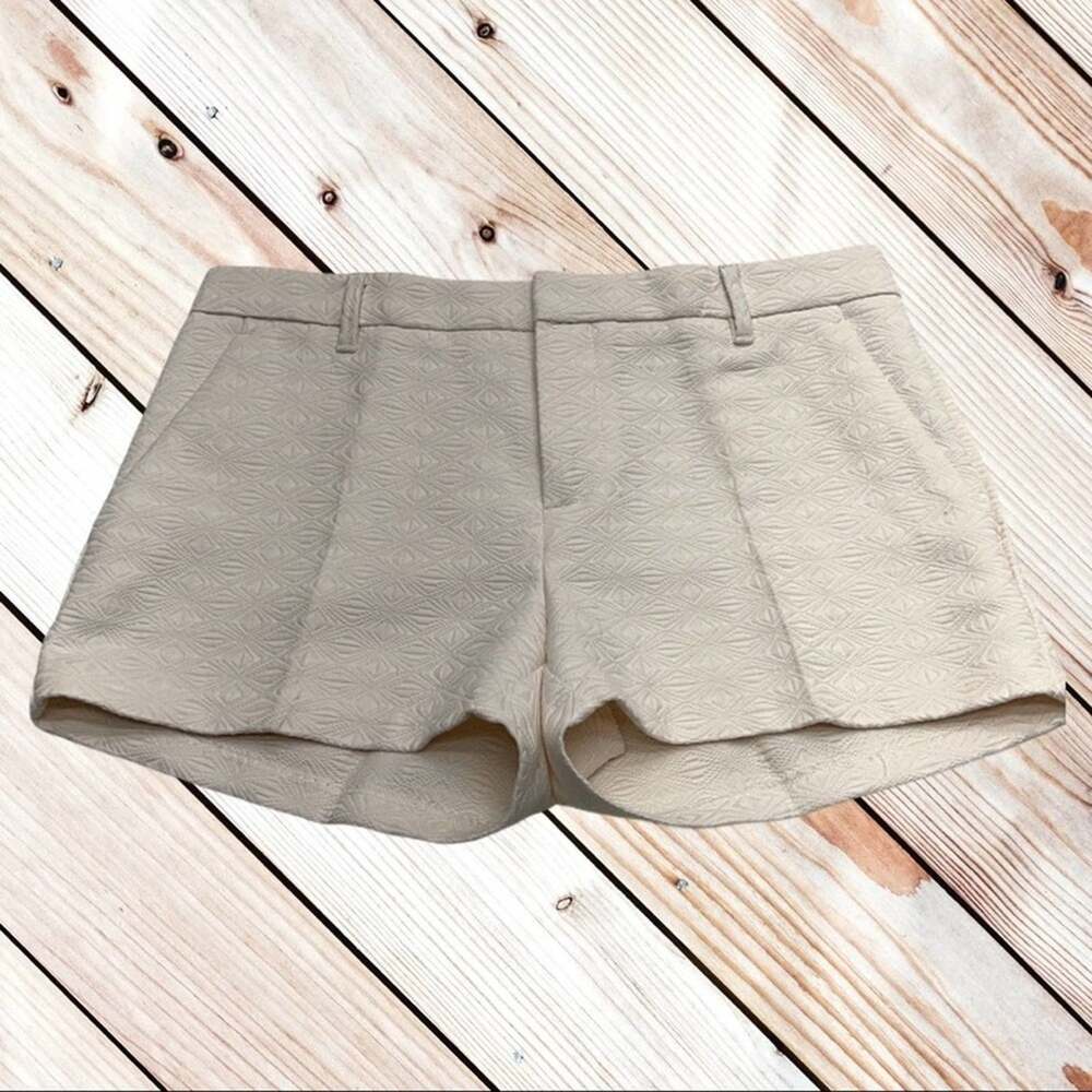 BANANA REPUBLIC Womens 8 Cream Patterned Shorts